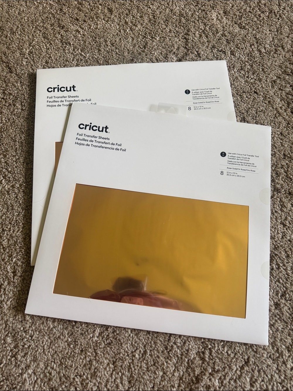 Cricut Foil Transfer Sheets - Rose Gold (2 Packs)